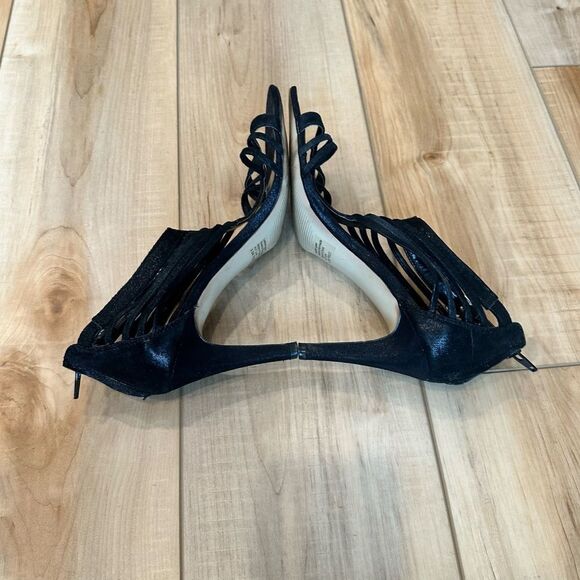 Alfani Women's Heels - Pumps Open Toe Strappy Faux Leather/SuedeBlack Size 9 1/2 - Picture 8 of 13